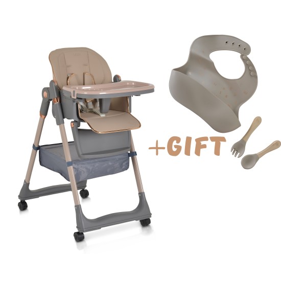 High chair with a gift Lindo beige High chair with a gift Lindo beige