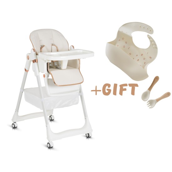 High chair with a gift Lindo white High chair with a gift Lindo white