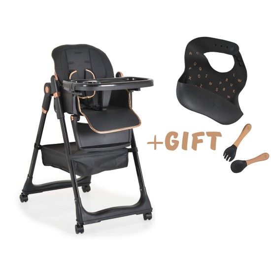 High chair with a gift Lindo black High chair with a gift Lindo black