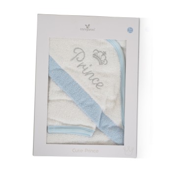 Baby towel Cute Prince 75/75 cm blue - 7594