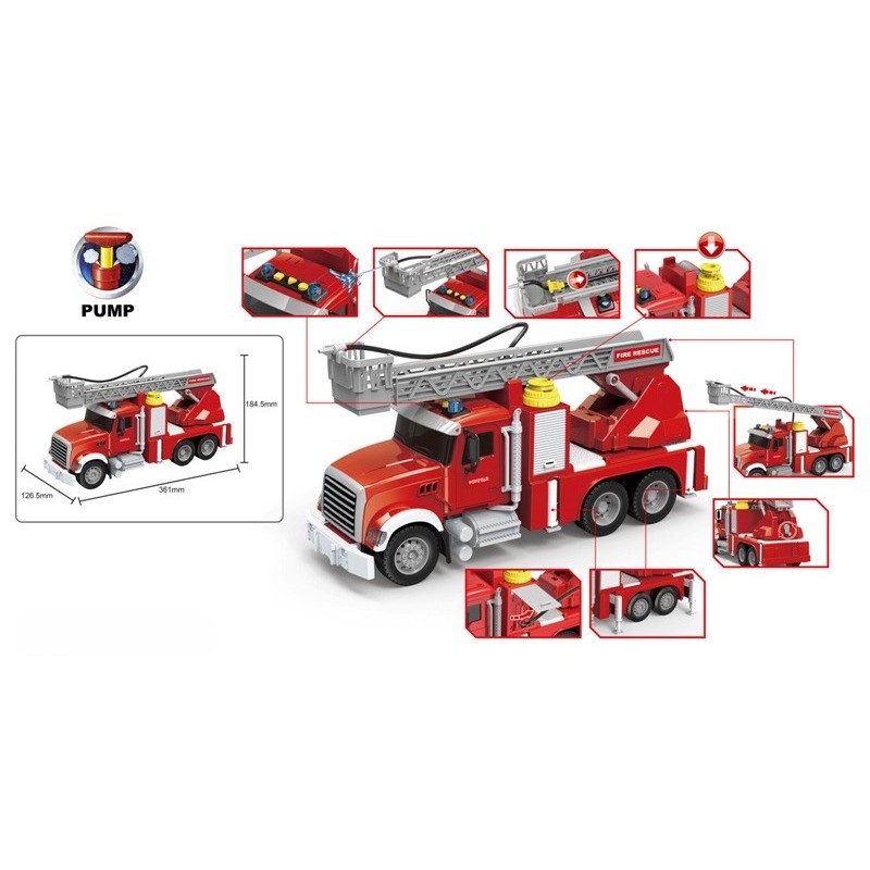 FIRE ENGINE TRUCK WITH SOUND AND SPRAY 666-58P