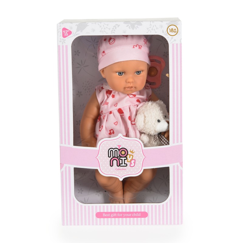 30 cm. Doll Lovely Baby Pink Dress - LS1255-7