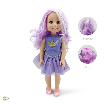 38 cm. Doll Fairy purple- LS1502-5