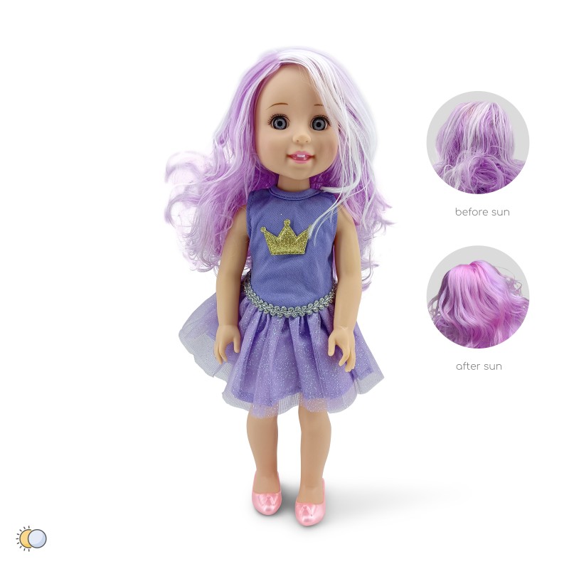 38 cm. Doll Fairy purple- LS1502-5