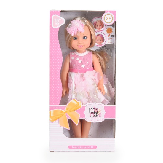 38 cm. Doll Fairy pink- LS1502-8 38 cm. Doll Fairy pink- LS1502-8