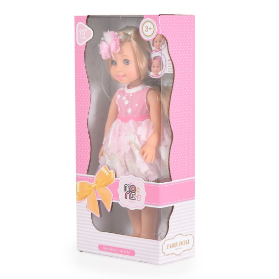 38 cm. Doll Fairy pink- LS1502-8 38 cm. Doll Fairy pink- LS1502-8