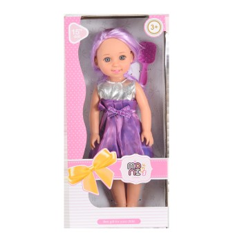 38 cm Doll Pretty Girl purple- LS1502