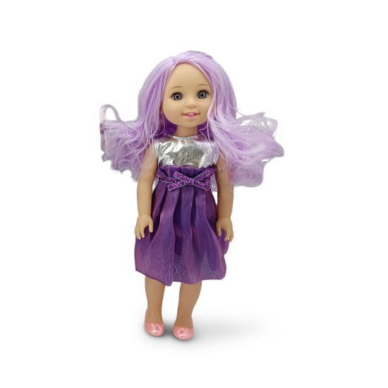 38 cm Doll Pretty Girl purple- LS1502