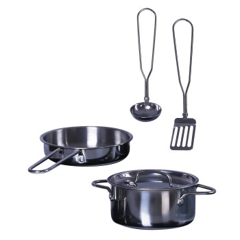 Wooden Play Kitchen (with 4 cookware) 7251