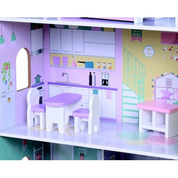 4121 Wooden doll house Anna 9 pcs