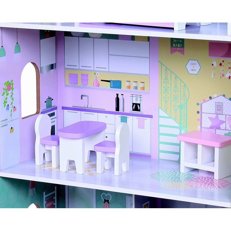 4121 Wooden doll house Anna 9 pcs