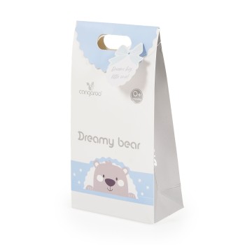 Baby blanket 75x100 cm Dreamy bear blue