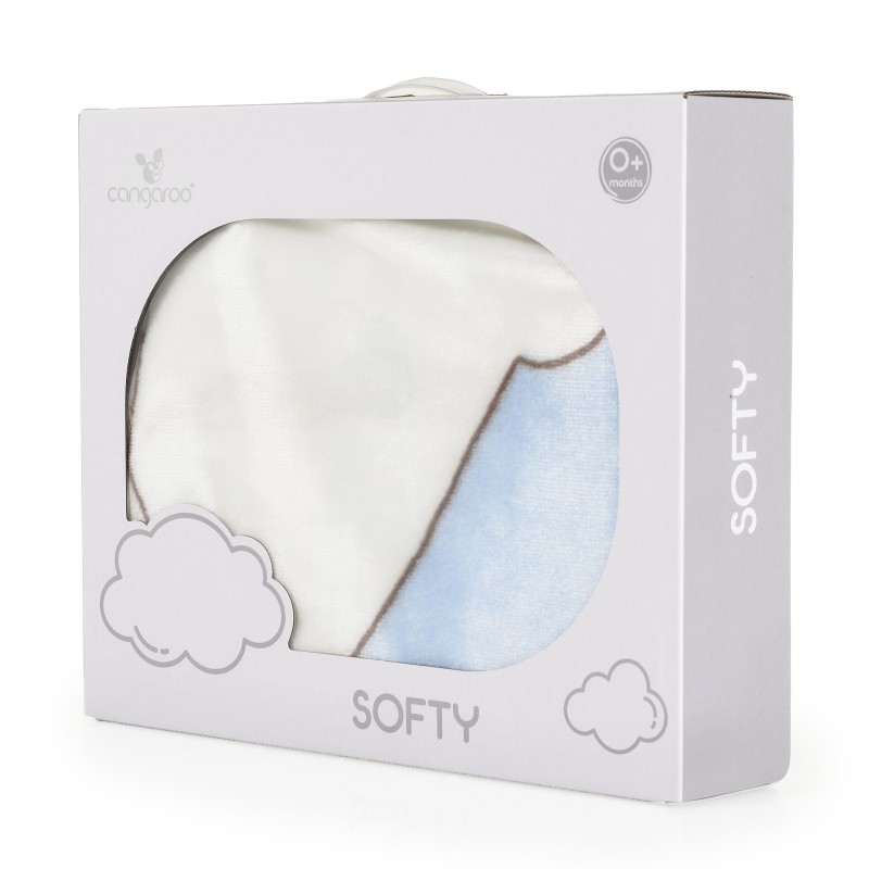 Baby blanket 80/110 Softy Sweet hugs blue