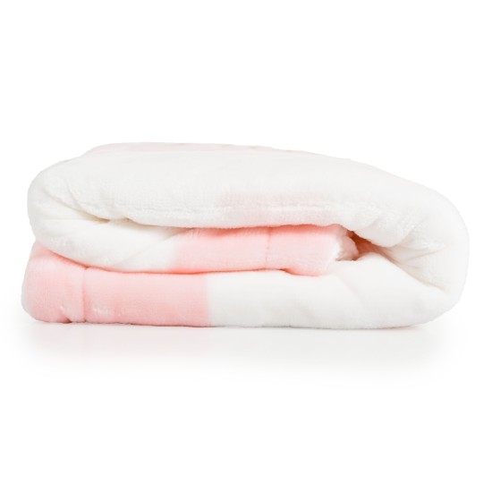 Baby blanket with sherpa 80x110 cm Little friends pink