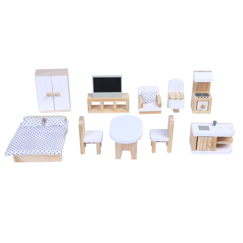 Sarah Doll House(11 Furniture + 4pcs Soft Accessories) - 8301