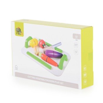 Wooden cutting vegetable set 4308