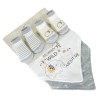Baby set 2 pcs. bibs and 2 pcs. socks Tummy grey