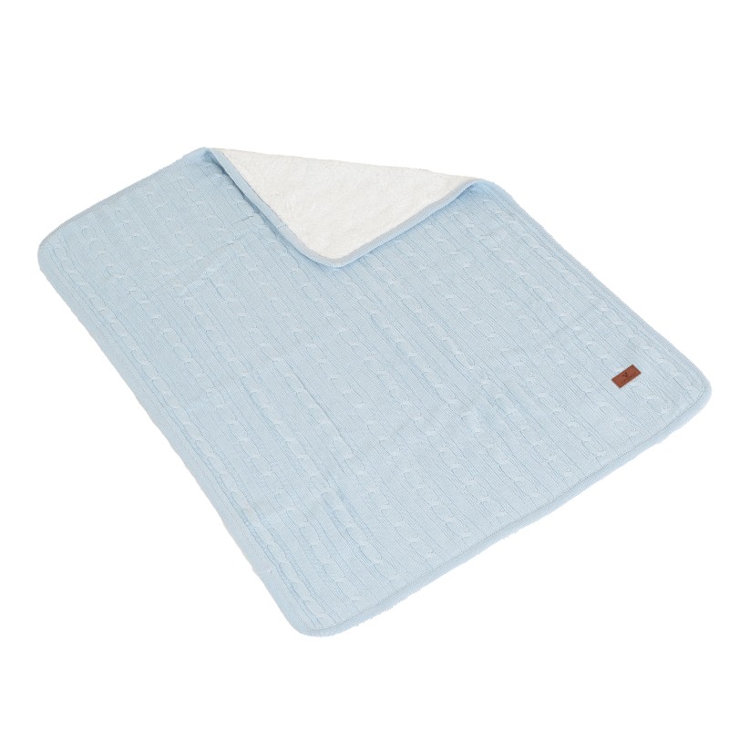 Baby blanket 75/100 cm Sherpy blue