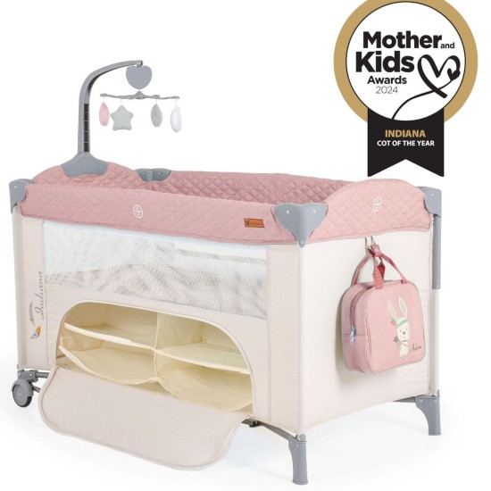 Folding cot Indiana pink Folding cot Indiana pink