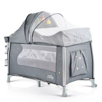 Folding cot iSleep grey