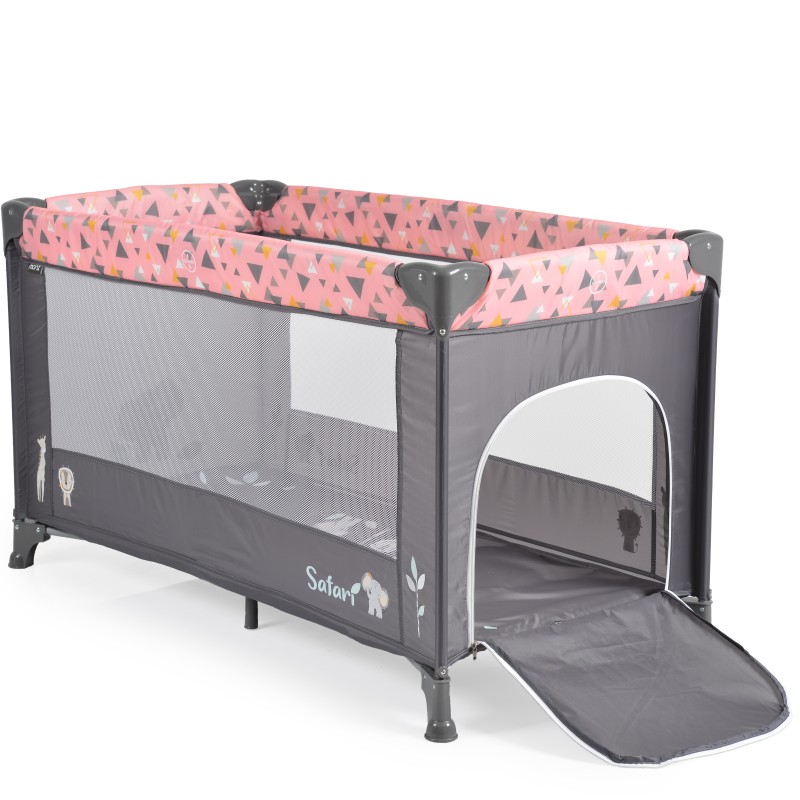 Folding cot Safari pink