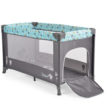 Folding cot Safari turquoise