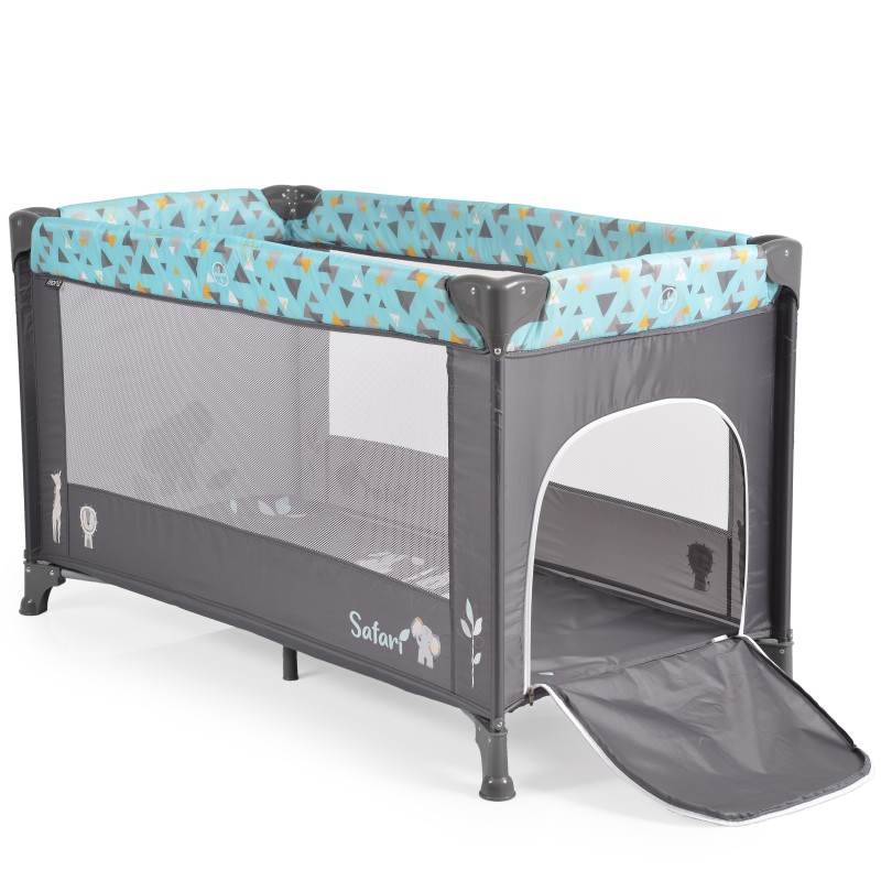 Folding cot Safari turquoise