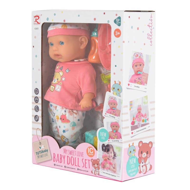 33cm Doll with accessories - 6360