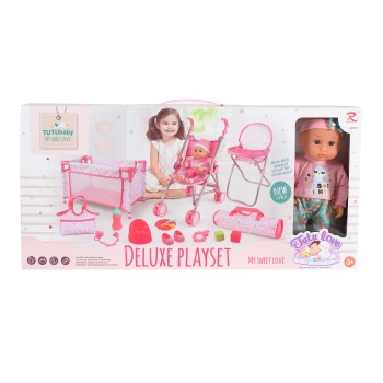 36cm Doll set -pink - 88869