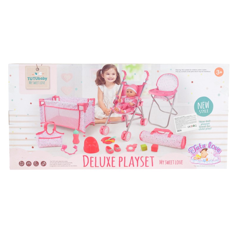 36cm Doll set -pink - 88869