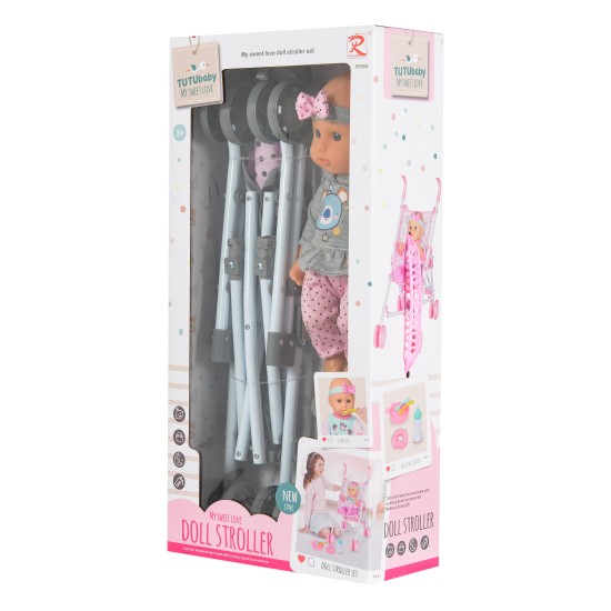 36cm doll with stroller and feeding set - 85868 36cm doll with stroller and feeding set - 85868