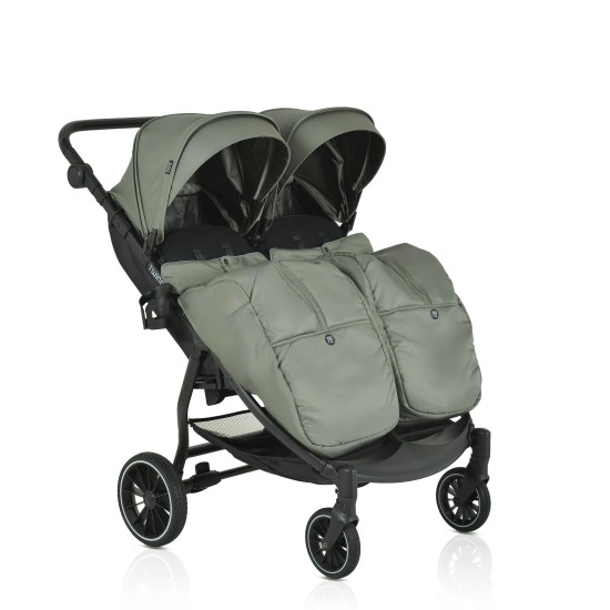 Baby twin stroller TwinGo Mineral Green Baby twin stroller TwinGo Mineral Green
