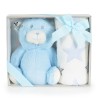 Baby blanket 90/75 cm with toy Blue bear