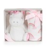 Baby blanket 90/75 cm with toy Unicorn rainbow