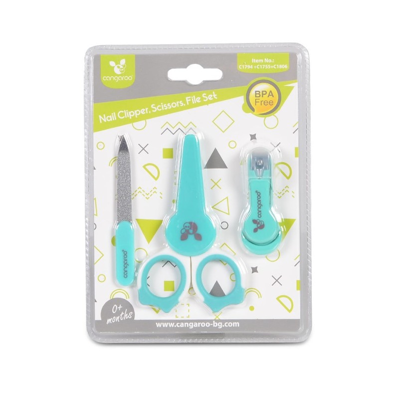 Nail clipper, scissors, file set C1794+C1755+C1806