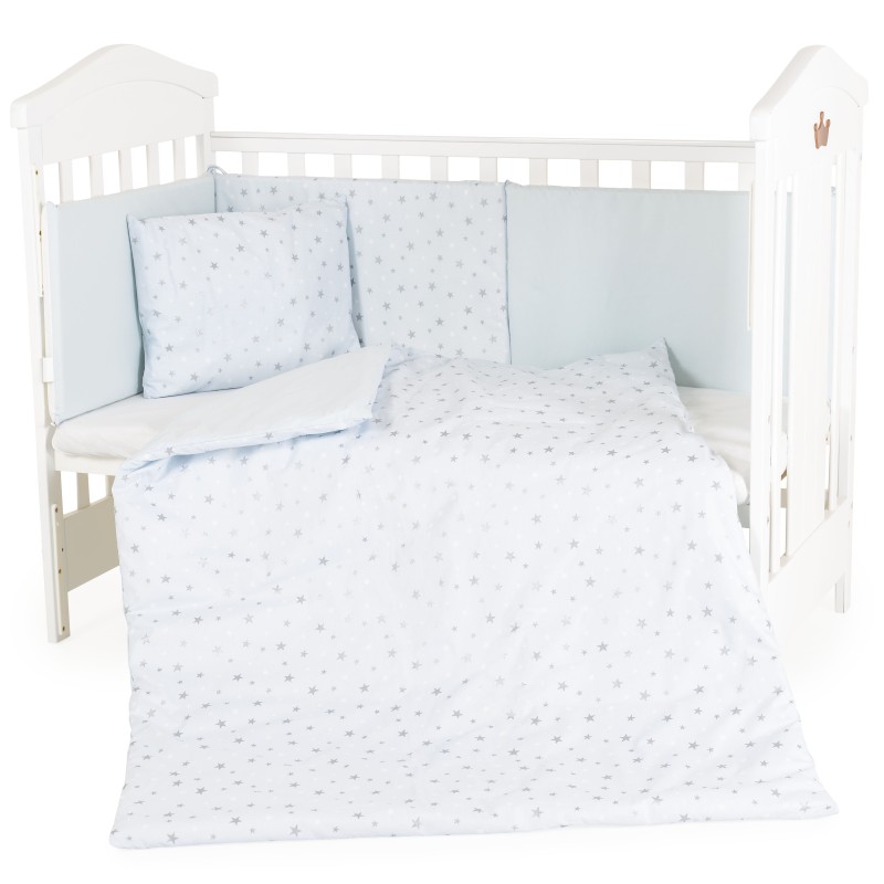 Baby bedding set 6 psc. 120/60 NOOK Blue Stars