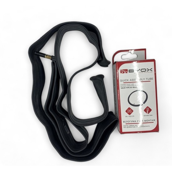 BYOX Quick assembling butyl tube 26“*1.90/2.10 ; A/V 48mm BYOX Quick assembling butyl tube 26“*1.90/2.10 ; A/V 48mm