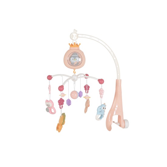 Baby bed bell Penguin pink