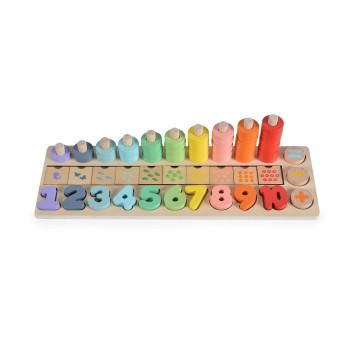 Wooden stack & count learning set 2052 89 pcs