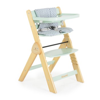 Wooden high chair Caramel mint