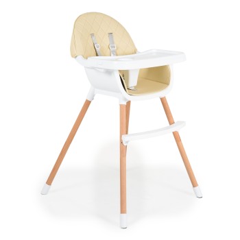 Wooden high chair Gelato 2 in 1 beige