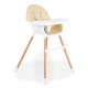 Wooden high chair Gelato 2 in 1 beige Wooden high chair Gelato 2 in 1 beige