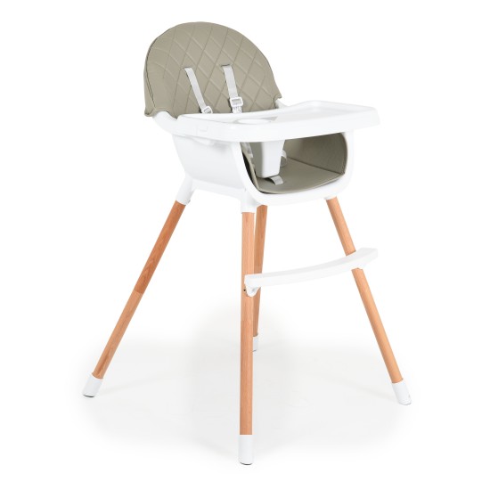 Wooden high chair Gelato 2 in 1 grey Wooden high chair Gelato 2 in 1 grey