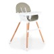 Wooden high chair Gelato 2 in 1 grey Wooden high chair Gelato 2 in 1 grey