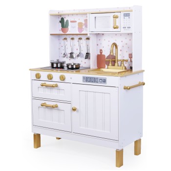Wooden Play Kitchen (with 7 cookware) - 7275/ 7252