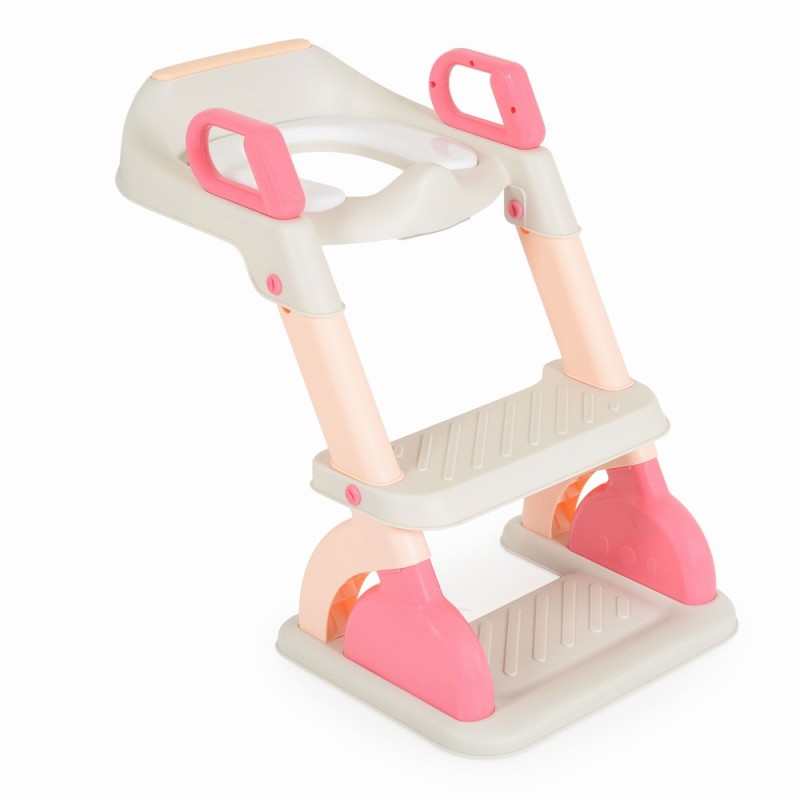 Toilet training seat with ladder Murray pink