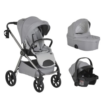 Baby stroller 3 in 1 Unique Silver cloud