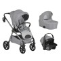 Baby stroller 3 in 1 Unique Silver cloud