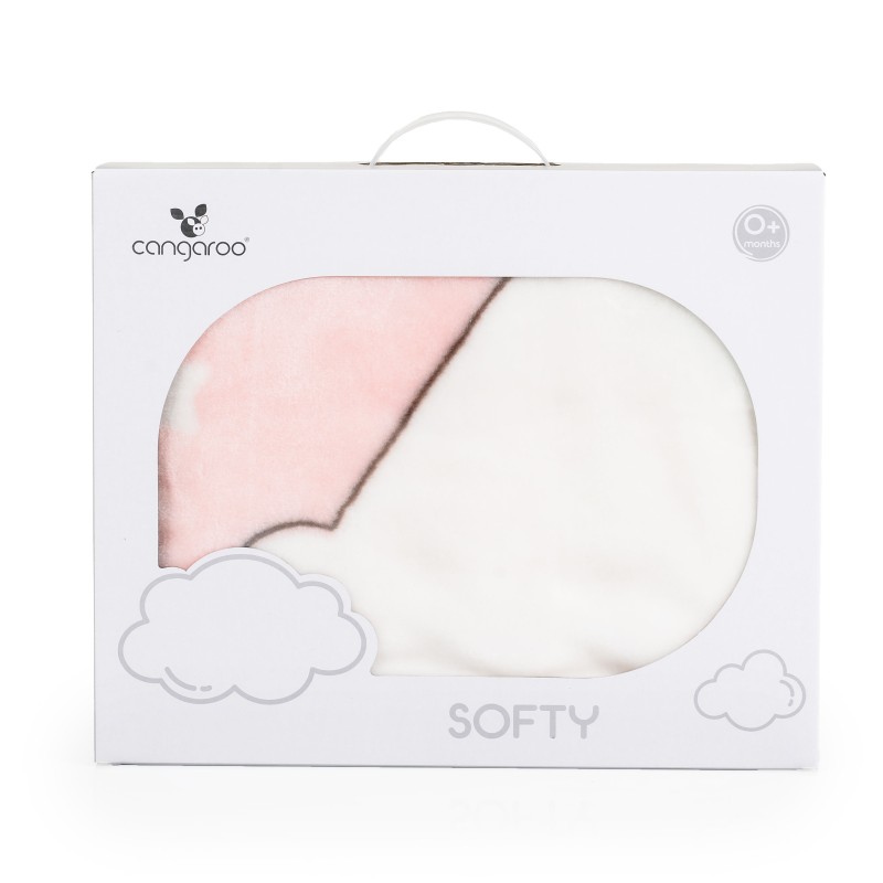 Baby blanket 80/110 Softy Sweet hugs pink