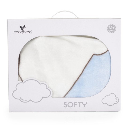 Baby blanket 80/110 Softy Sweet hugs blue